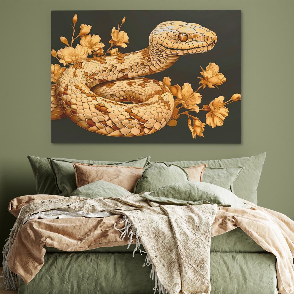 Gold Snake Scales - Luxury Wall Art