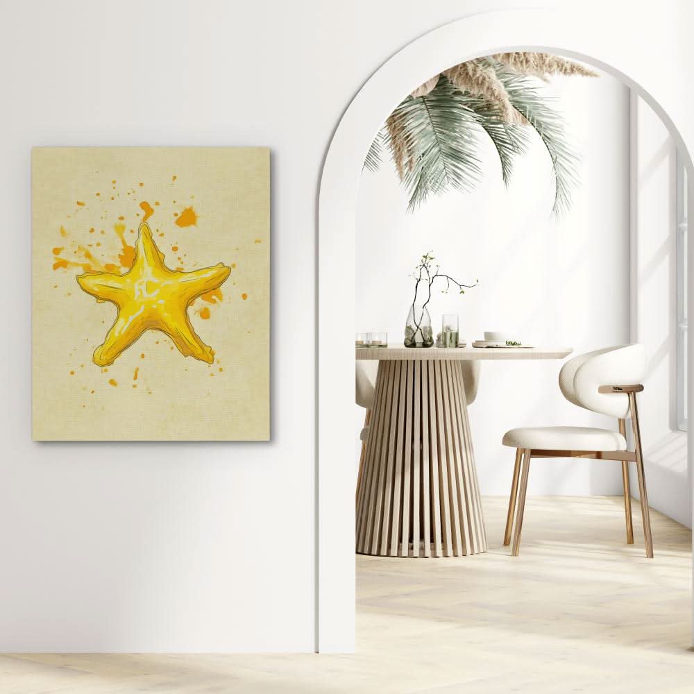 Gold Starfish - Luxury Wall Art