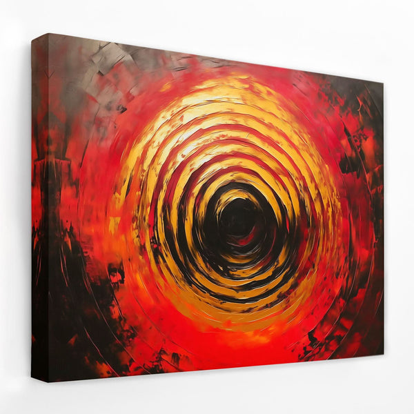 Gold Target Canvas | Black Gold Abstract Art