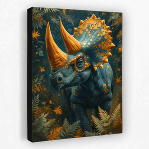 Gold Triceratops - Luxury Wall Art