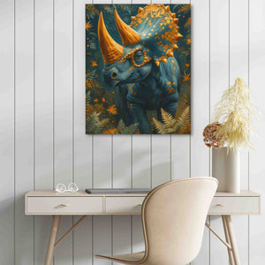 Gold Triceratops - Luxury Wall Art