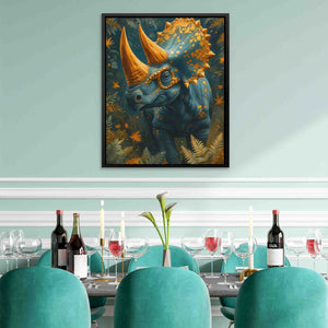 Gold Triceratops - Luxury Wall Art