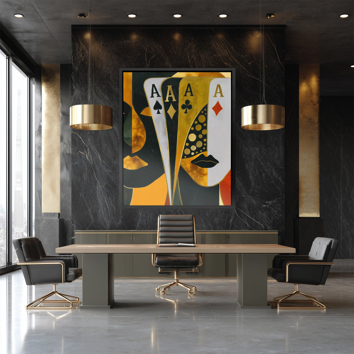 Golden Ace Fortune - Luxury Wall Art