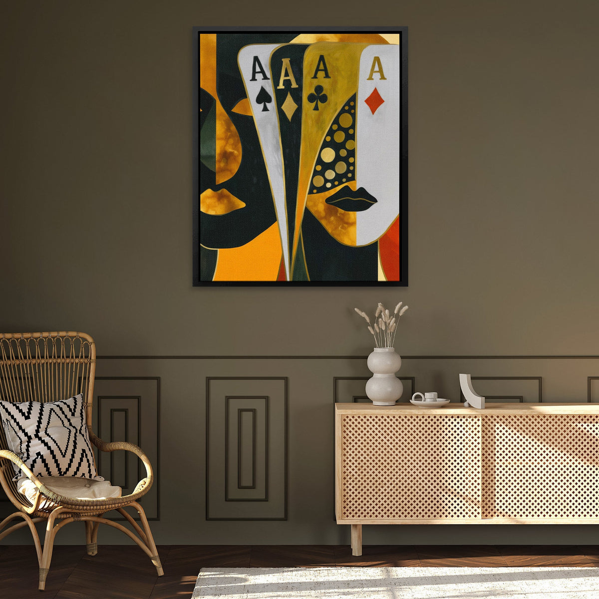 Golden Ace Fortune - Luxury Wall Art