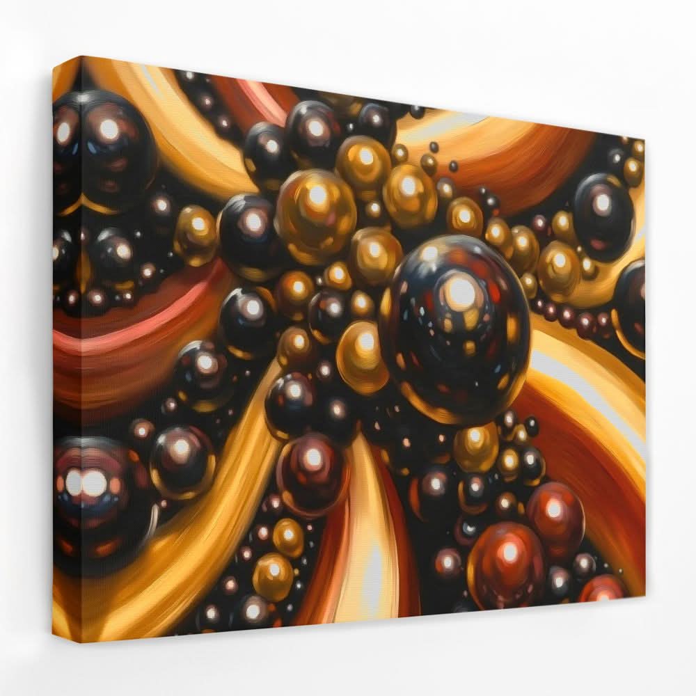 Golden Balls - Luxury Canvas Wall Art