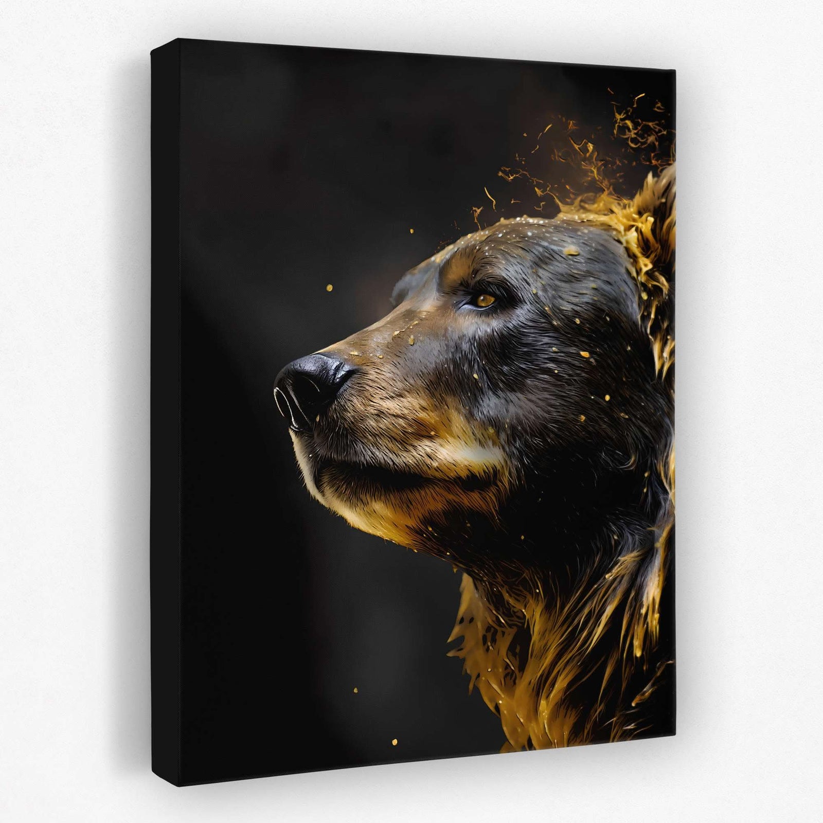 Golden Bear - Animals Canvas Wall Art