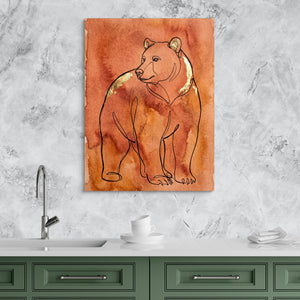 Golden Bear Calm — golden bear calm sq kitchen granite purple 1port flush print