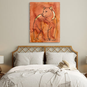 Golden Bear Calm — golden bear calm sq white bedroom 1port flush print