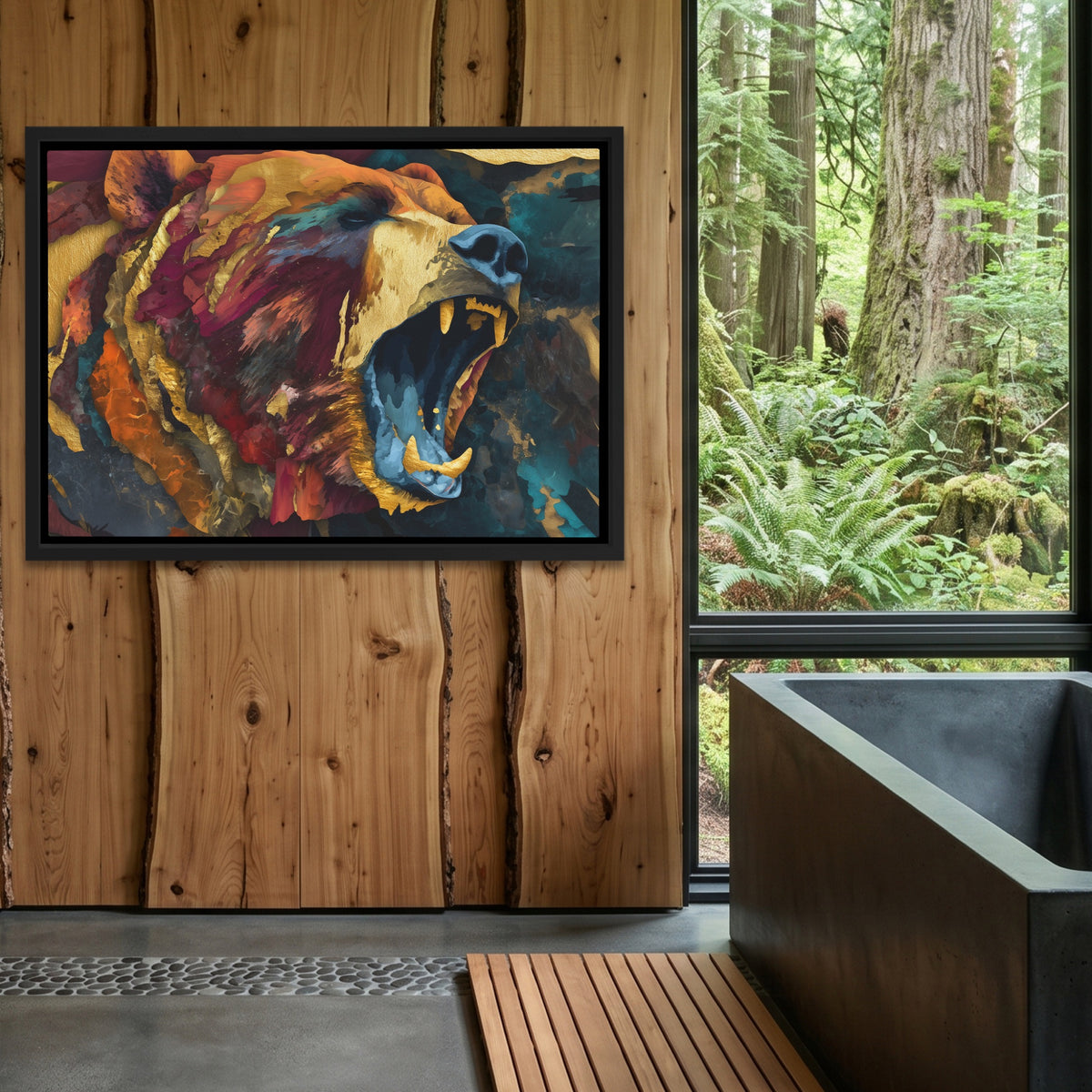 Golden Bear Fury — Golden Bear Fury Outdoor Bathroom Log Land 233
