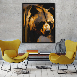 Golden Bear Gazing - Luxury Wall Art