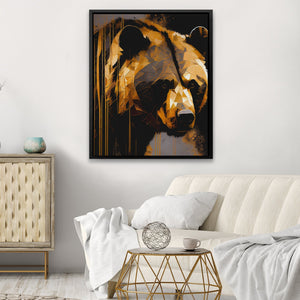 Golden Bear Gazing - Luxury Wall Art