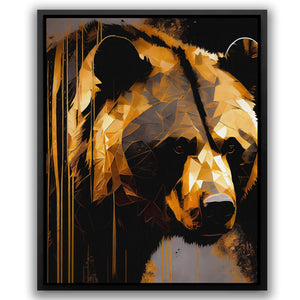 Golden Bear Gazing - Luxury Wall Art