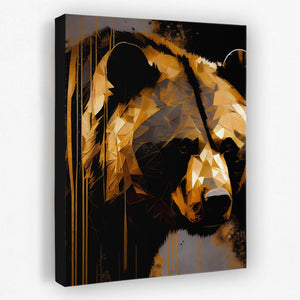 Golden Bear Gazing - Luxury Wall Art