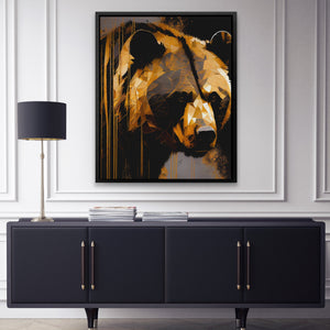 Golden Bear Gazing - Luxury Wall Art