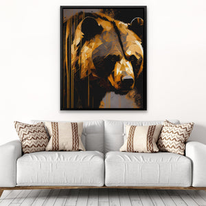 Golden Bear Gazing - Luxury Wall Art