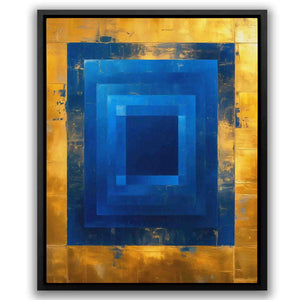 Golden Blue Maze - Luxury Wall Art