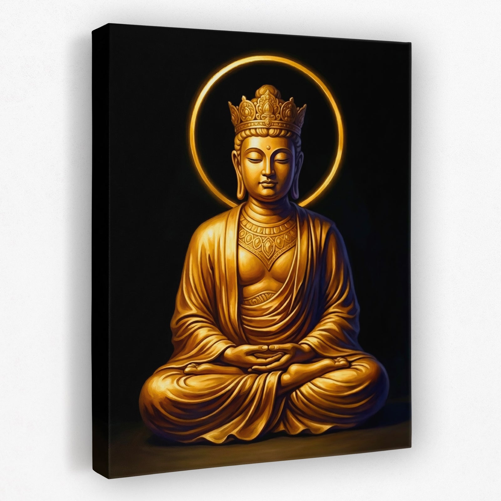 Golden Buddha Crowned — Golden Buddha Crowned Portrait   Side View   Mirror 193