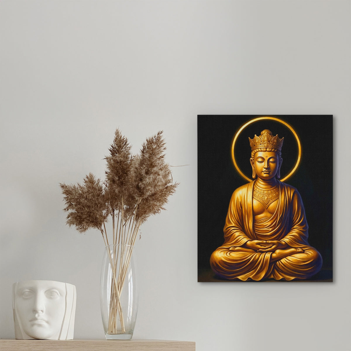 Golden Buddha Crowned — Golden Buddha Crowned New   Woman Statue 97