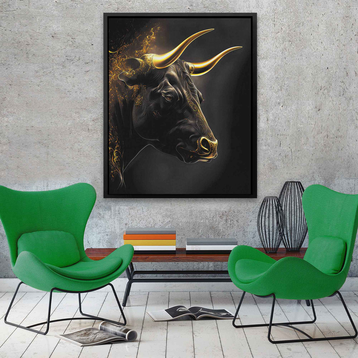 Golden Bull - Wall Art Print