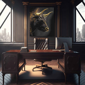 Golden Bull - Luxury Wall Art