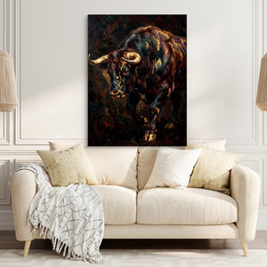 Golden Bull Charge — golden bull charge sq couch chair 1port flush print