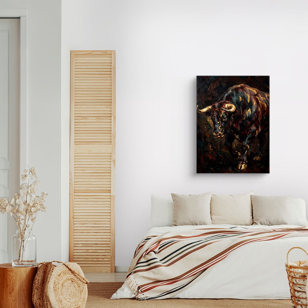 Golden Bull Charge — golden bull charge sq land nice bedroom 1port flush print