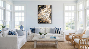Golden Bull Marbled — golden bull marbled white living room 1port flush print