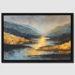 Golden Canyons Embrace - Luxury Wall Art