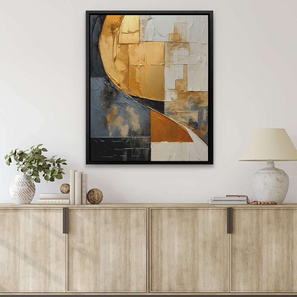 Golden Cascade - Luxury Wall Art