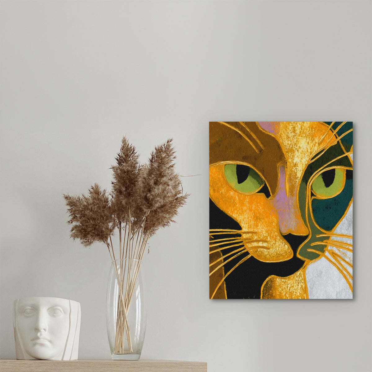 Golden Cat Profile — Golden Cat Profile New   Woman Statue 98