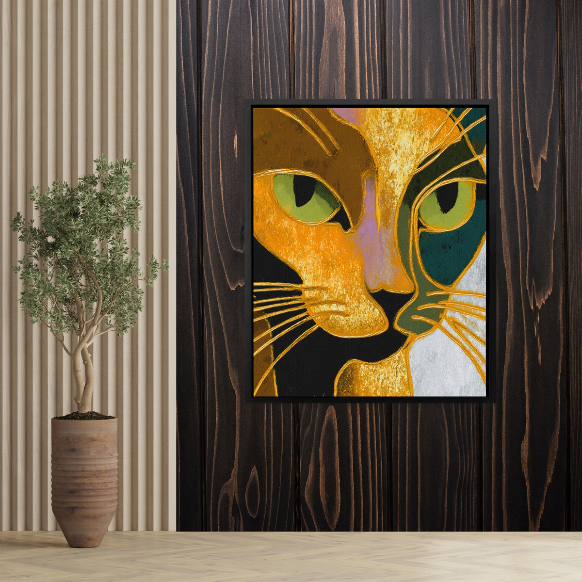 Golden Cat Profile — Golden Cat Profile Plant Wood Wall 162