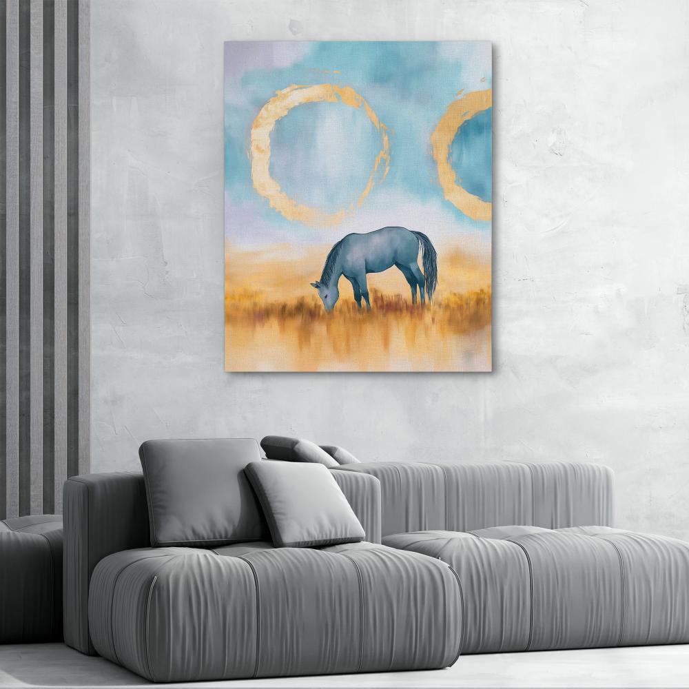 Golden Circle Horse - Luxury Wall Art