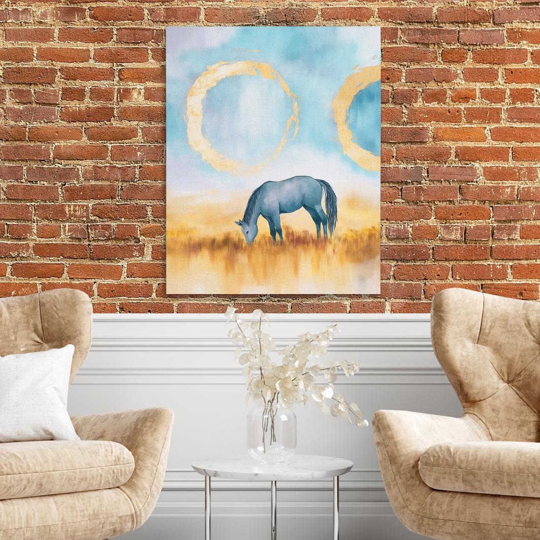 Golden Circle Horse - Luxury Wall Art