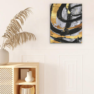 Golden Circles Abstract - Luxury Wall Art