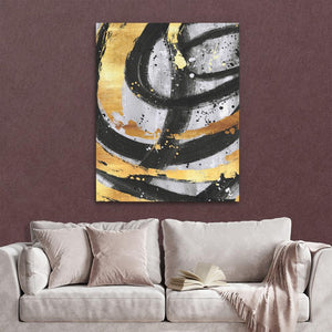 Golden Circles Abstract - Luxury Wall Art