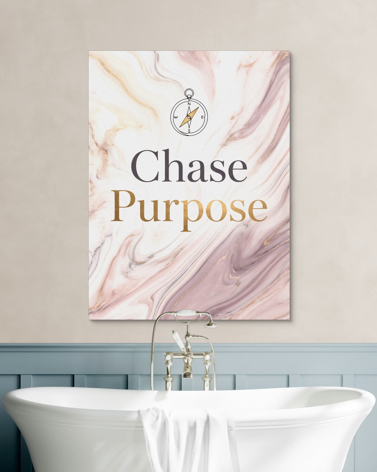 Golden Compass Purpose — golden compass purpose psd white wall green bath 1port flush print