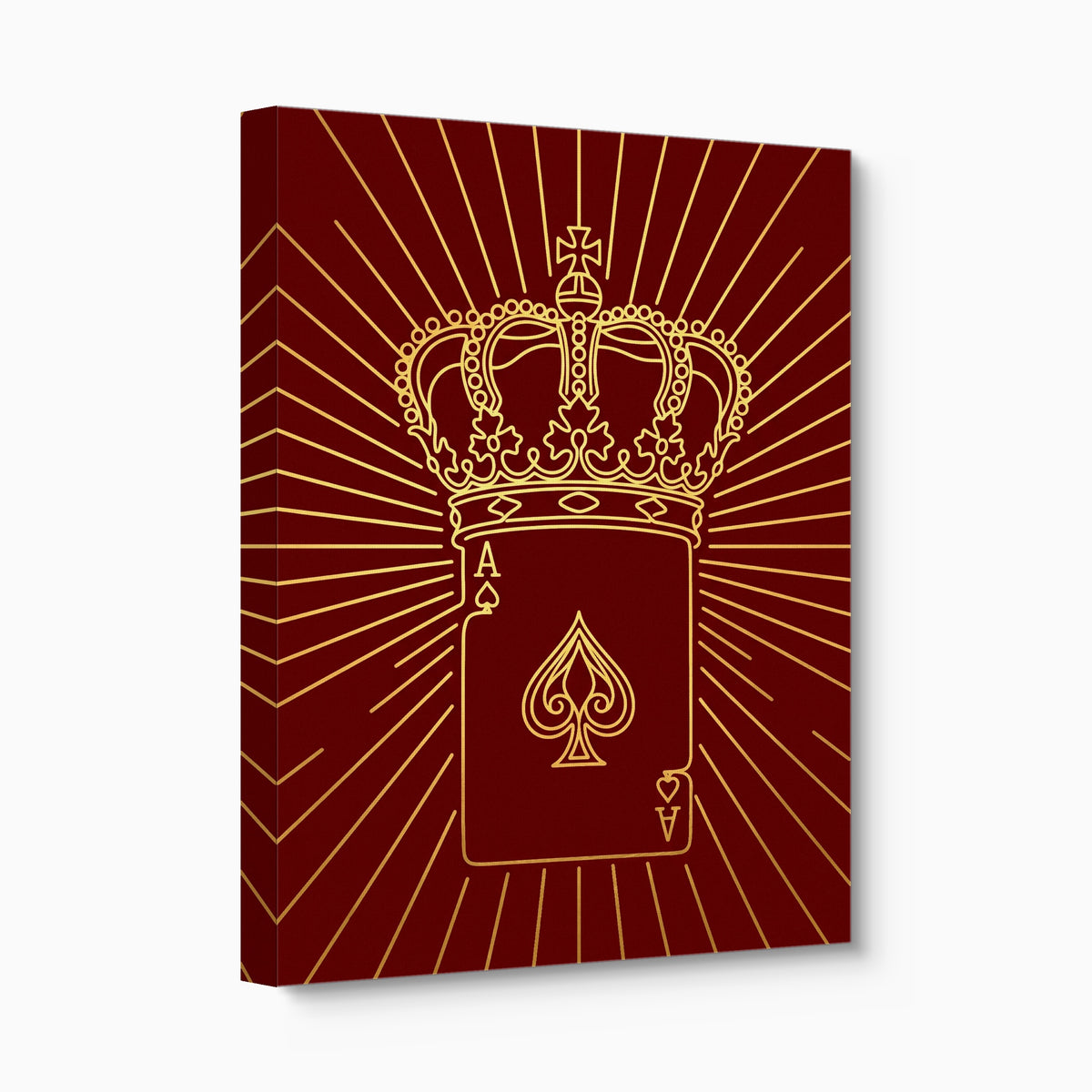 Golden Crowned Ace — golden crowned ace angled flush print