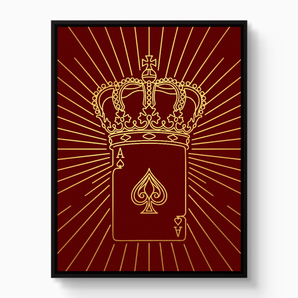 Golden Crowned Ace — golden crowned ace white studio framed black