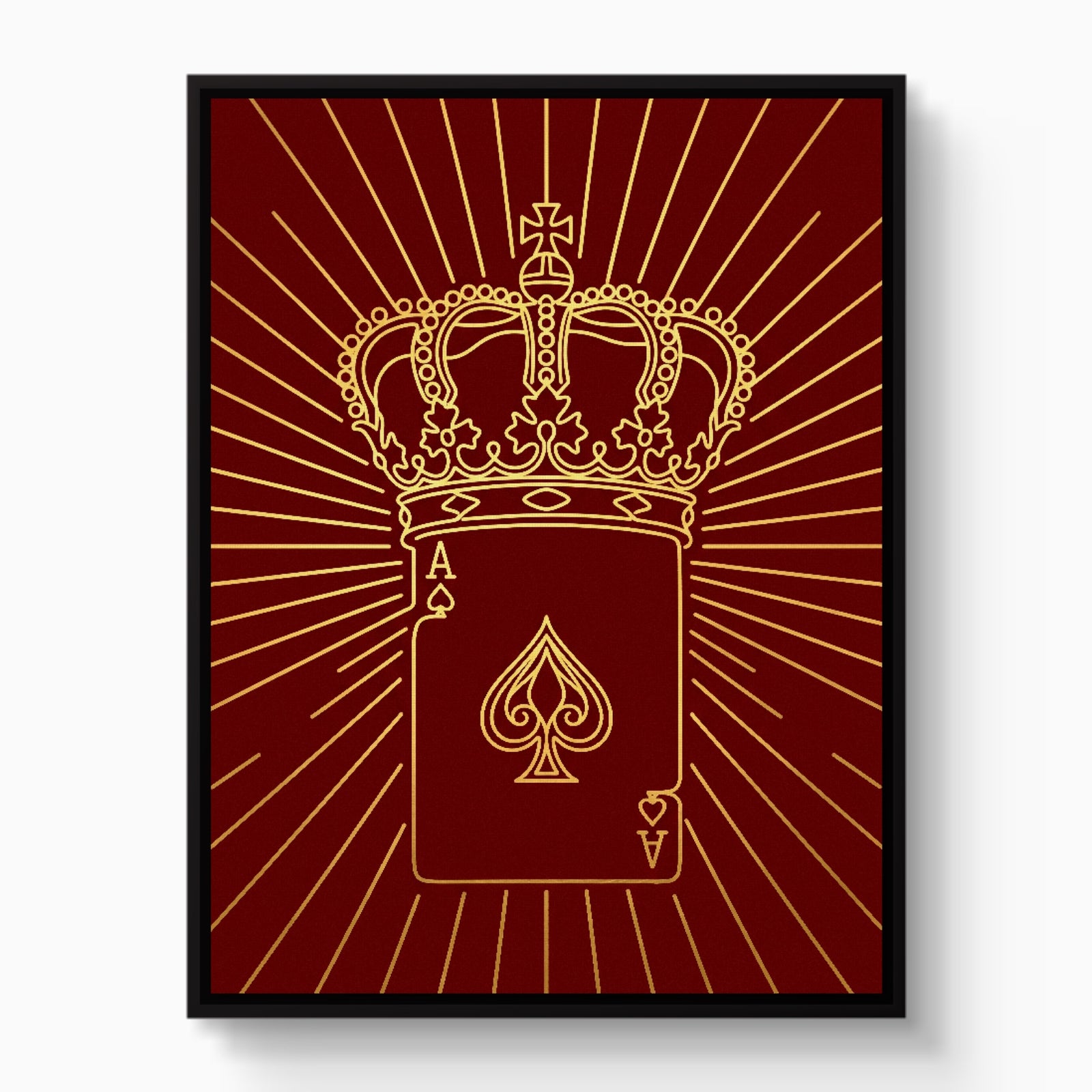 Golden Crowned Ace — golden crowned ace white studio framed black