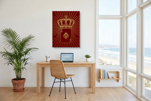 Golden Crowned Ace — golden crowned ace office space with desk chair 1port flush print