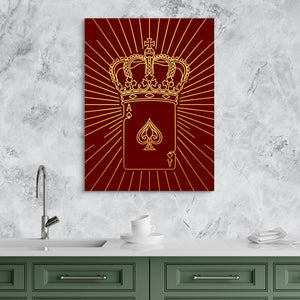 Golden Crowned Ace — golden crowned ace sq kitchen granite purple 1port flush print
