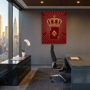 Golden Crowned Ace — golden crowned ace sq office view 1port flush print