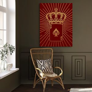 Golden Crowned Ace — golden crowned ace sq window chair wall 1port flush print