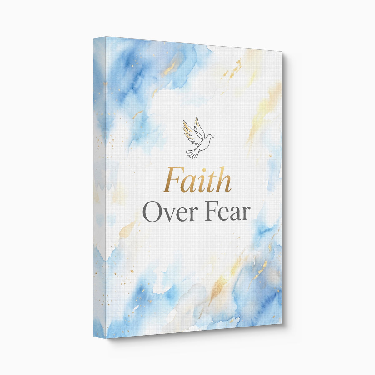 Golden Dove Faith — golden dove faith angled flush print