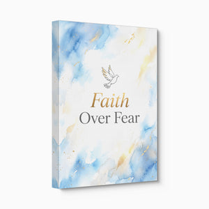 Golden Dove Faith — golden dove faith angled flush print