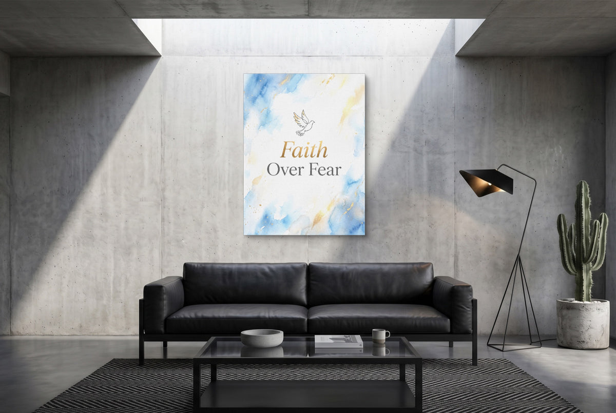 Golden Dove Faith — golden dove faith modern minimalist living room 1port flush print