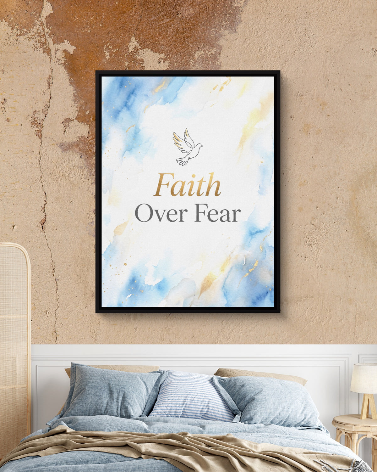 Golden Dove Faith — golden dove faith psd mocha bedroom 1port framed black