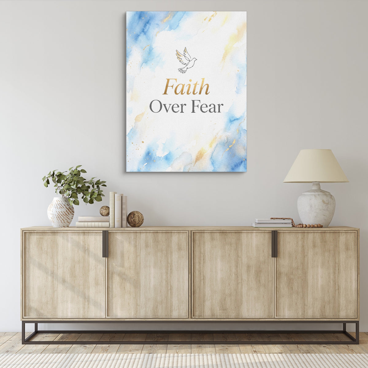 Golden Dove Faith — golden dove faith sq living room desk 1port flush print