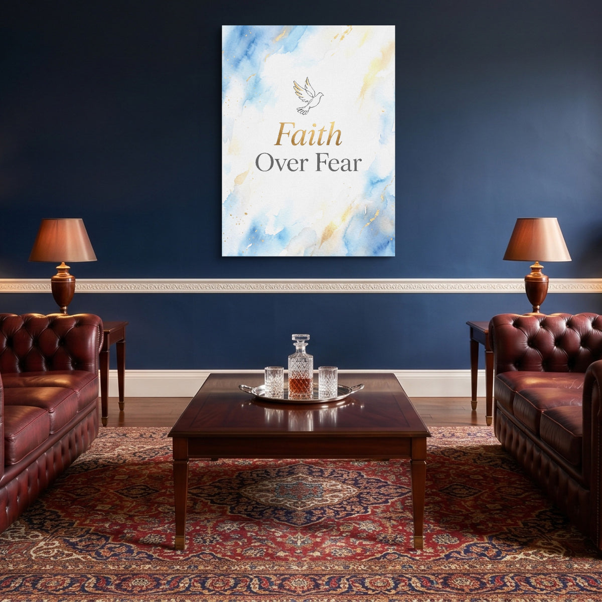 Golden Dove Faith — golden dove faith sq lounge wall 1port flush print