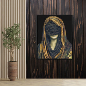 Golden Draped Mystery canvas wall art, room view